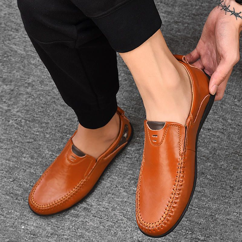 Lässige Bequeme Slip-on-büro-business-oxfords Aus Mikrofaser Für Herren