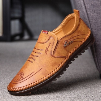 Lässige Business-loafer Aus Mikrofaser-leder Mit Rutschfester Weicher Sohle Für Herren