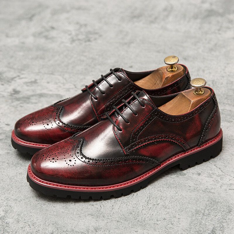 Männer Brogue Craved Retro Gentleman Abendschuhe