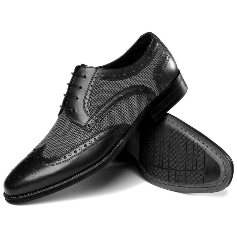 Männer Brogue Splicing Business Formal Schnürschuhe Oxfords