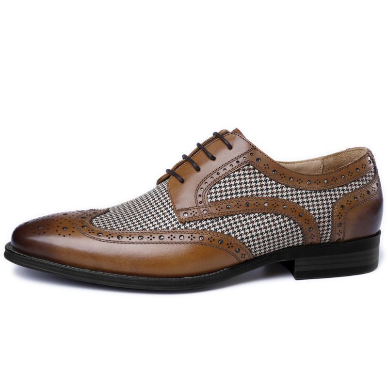 Männer Brogue Splicing Business Formal Schnürschuhe Oxfords