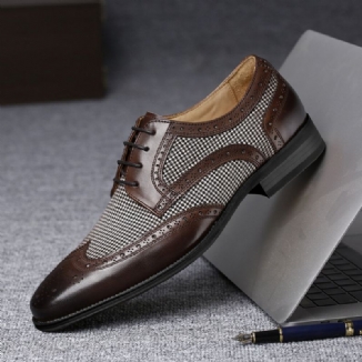 Männer Brogue Splicing Business Formal Schnürschuhe Oxfords