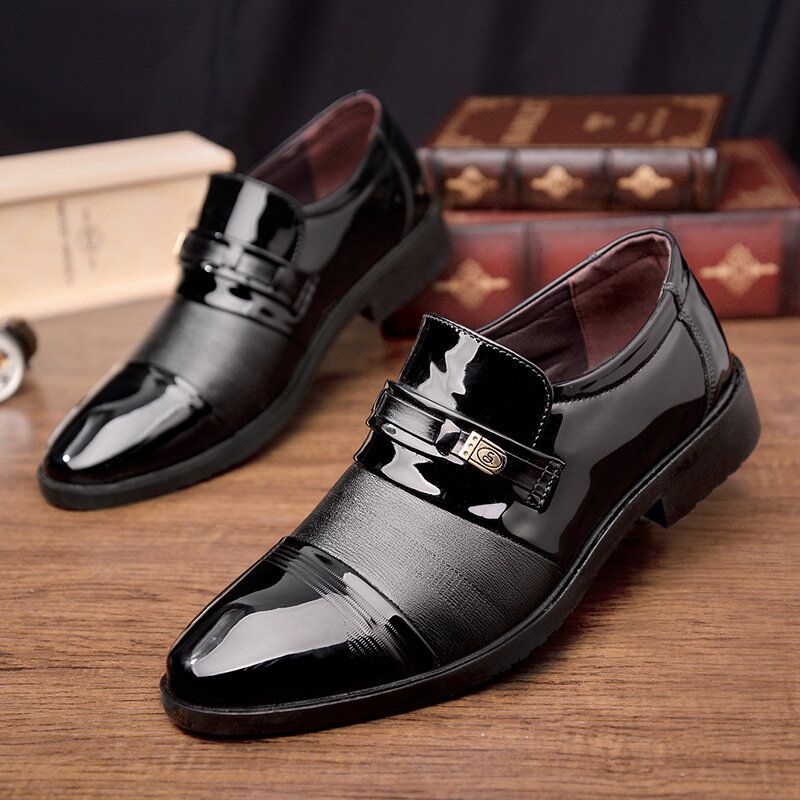 Männer Leder Atmungsaktiv Bequeme Weiche Sohle Spitze Zehe Kleid Oxford Casual Business Schuhe