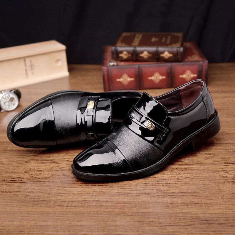 Männer Leder Atmungsaktiv Bequeme Weiche Sohle Spitze Zehe Kleid Oxford Casual Business Schuhe