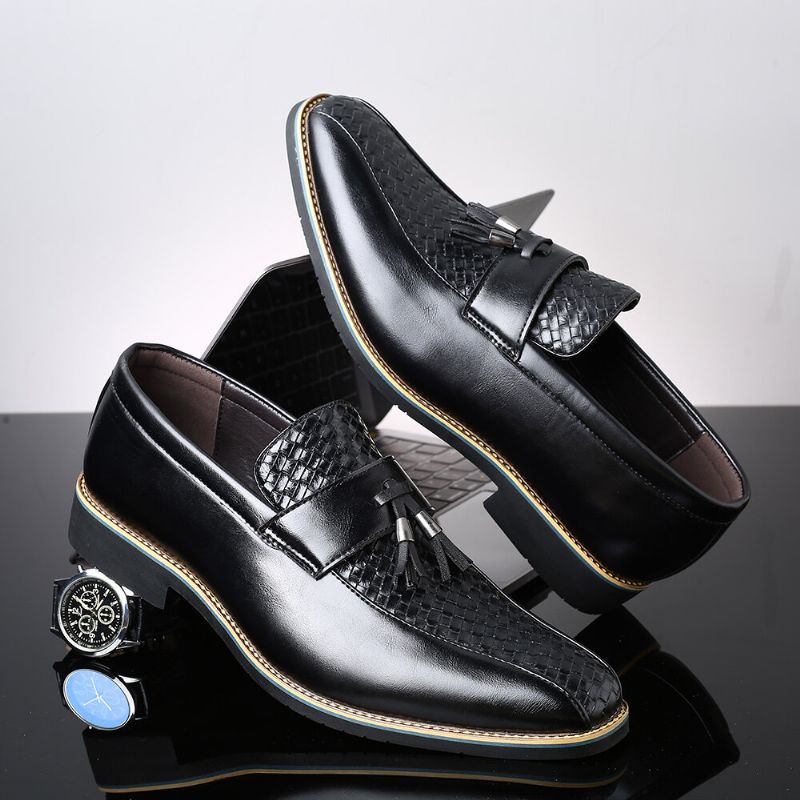 Männer Tassel Dekor Mikrofaser Leder Rutschfeste Business Casual Formelle Schuhe