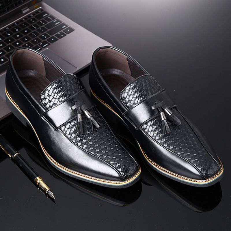 Männer Tassel Dekor Mikrofaser Leder Rutschfeste Business Casual Formelle Schuhe