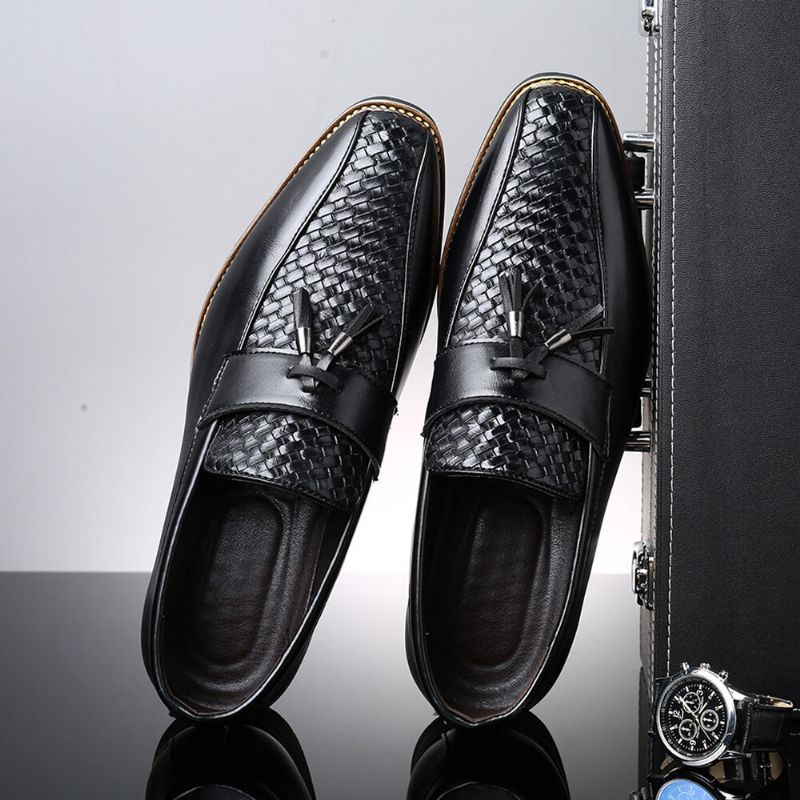 Männer Tassel Dekor Mikrofaser Leder Rutschfeste Business Casual Formelle Schuhe