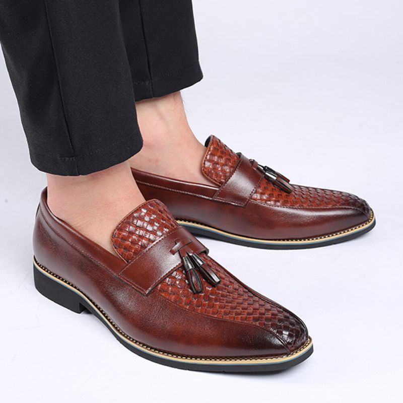 Männer Tassel Dekor Mikrofaser Leder Rutschfeste Business Casual Formelle Schuhe