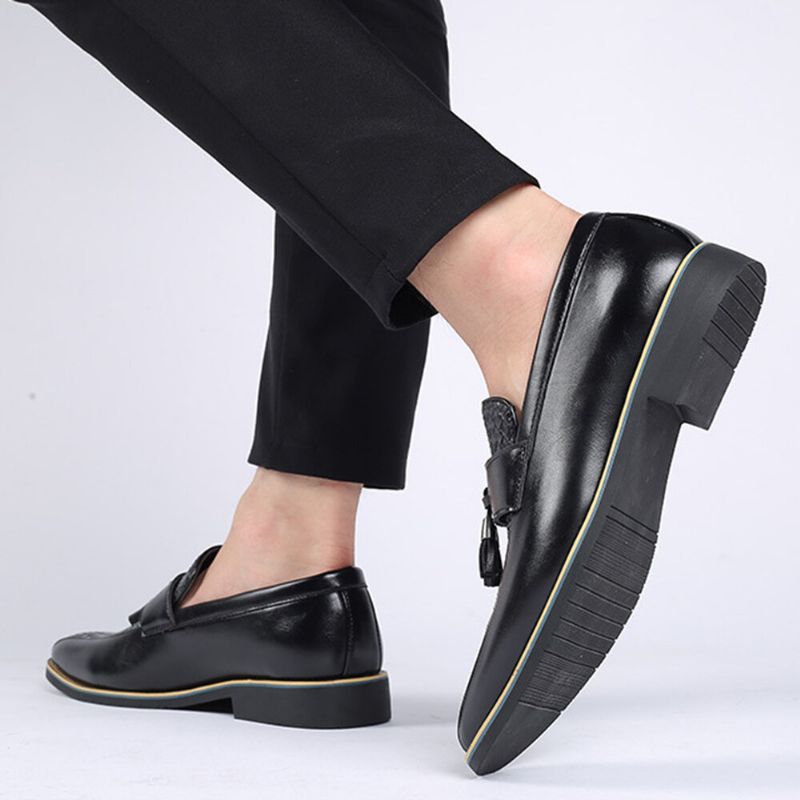 Männer Tassel Dekor Mikrofaser Leder Rutschfeste Business Casual Formelle Schuhe