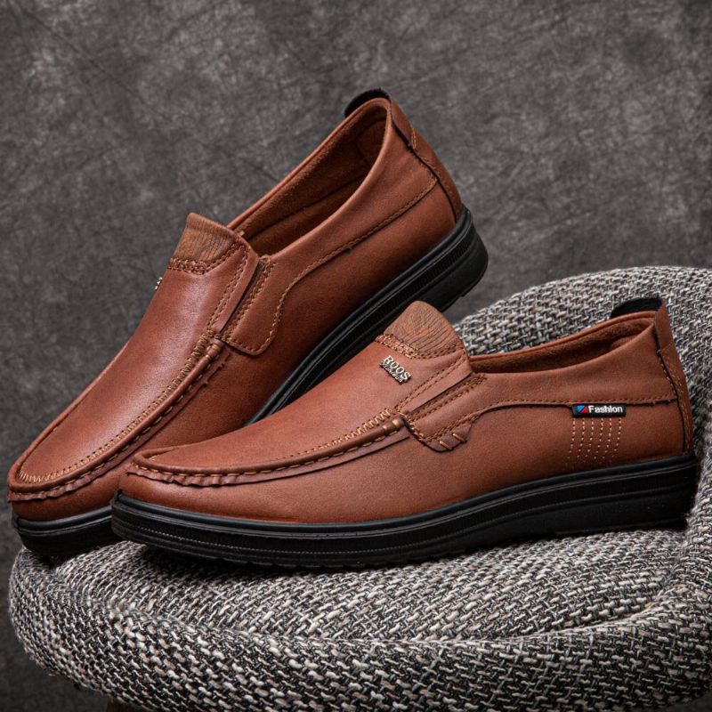 Mikrofaser-leder Atmungsaktive Slip-on-business-schuhe Mit Weicher Sohle