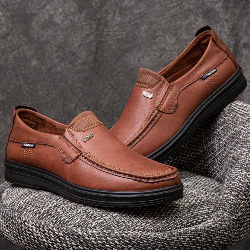 Mikrofaser-leder Atmungsaktive Slip-on-business-schuhe Mit Weicher Sohle