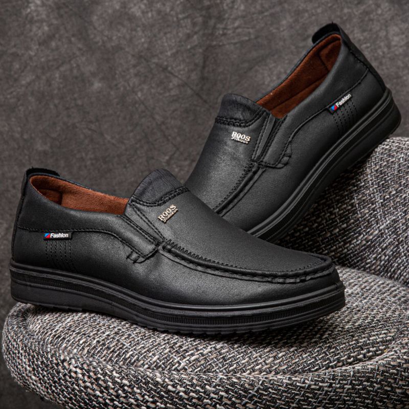 Mikrofaser-leder Atmungsaktive Slip-on-business-schuhe Mit Weicher Sohle