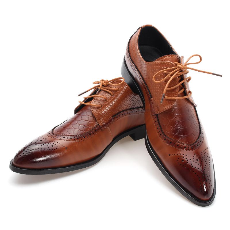 Modern Brogue Carved Classic Spitzschuh Für Herren