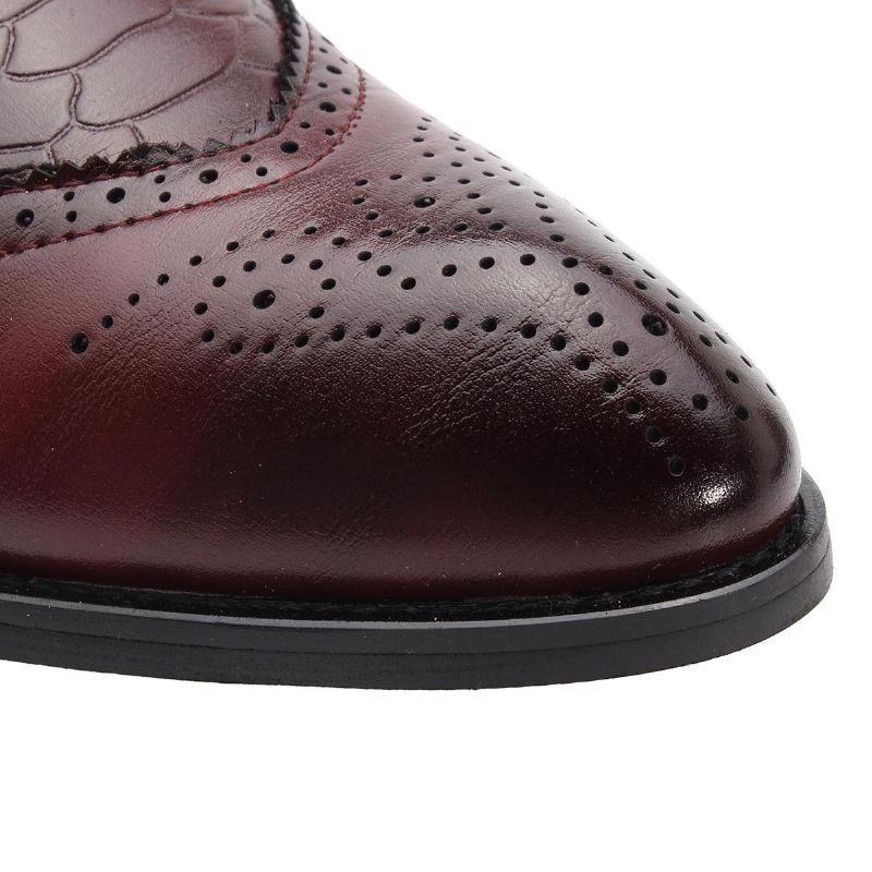 Modern Brogue Carved Classic Spitzschuh Für Herren