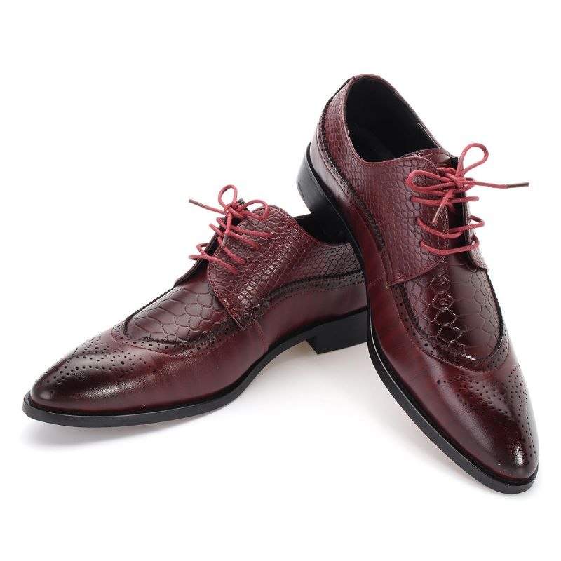 Modern Brogue Carved Classic Spitzschuh Für Herren