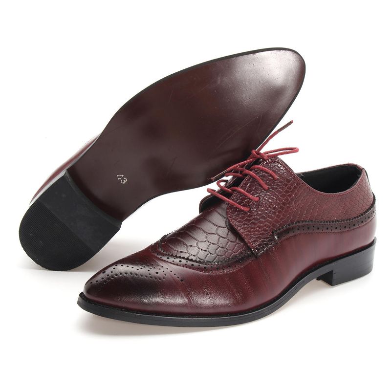 Modern Brogue Carved Classic Spitzschuh Für Herren