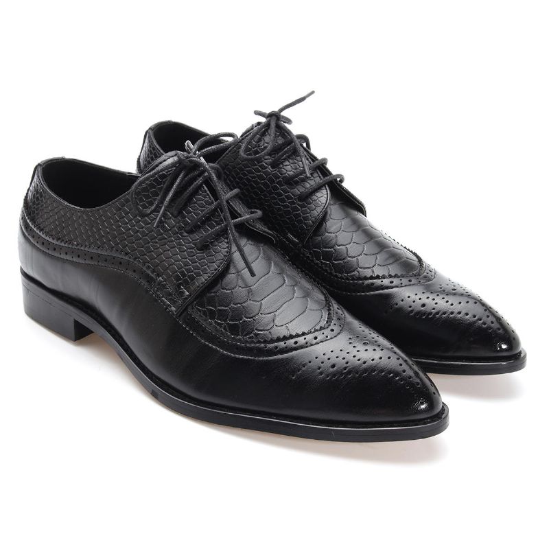 Modern Brogue Carved Classic Spitzschuh Für Herren