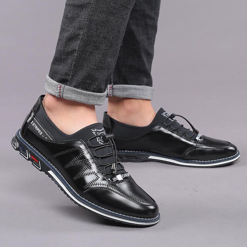 Rindsspaltleder Spiced Elastic Casual Business Oxfords