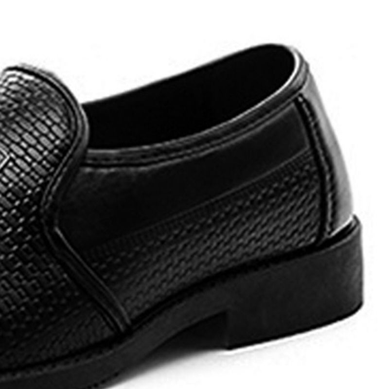 Schwarze Spitze Zehen-slip-on-formelschuhe Für Herren