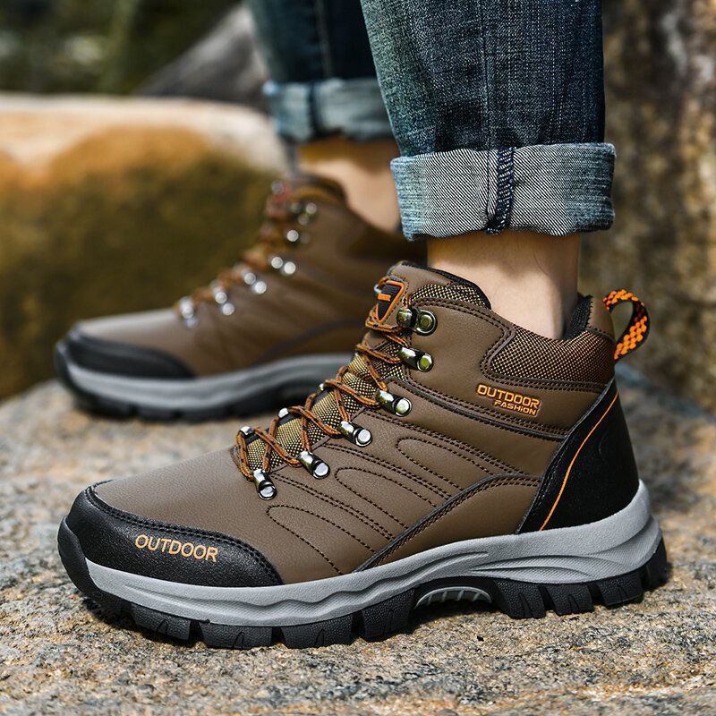 Bequeme Anti-kollisions-zehenkappe Für Herren Rutschfest Outdoor-sport Lässige Wanderschuhe