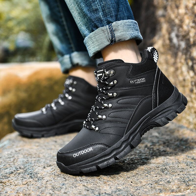 Bequeme Anti-kollisions-zehenkappe Für Herren Rutschfest Outdoor-sport Lässige Wanderschuhe