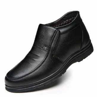 Bequeme Herren-rindsleder-warm Gefütterte Weiche Business-casual-stiefeletten