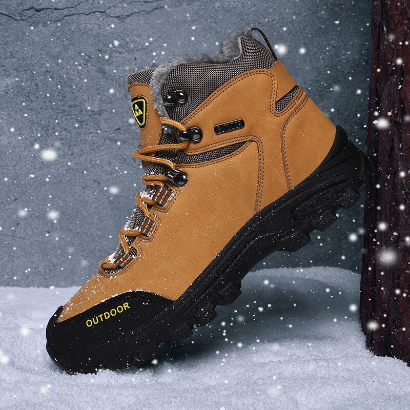 Bequeme Rutschfeste Herren-outdoor-plüsch-warme Winterwanderschuhe