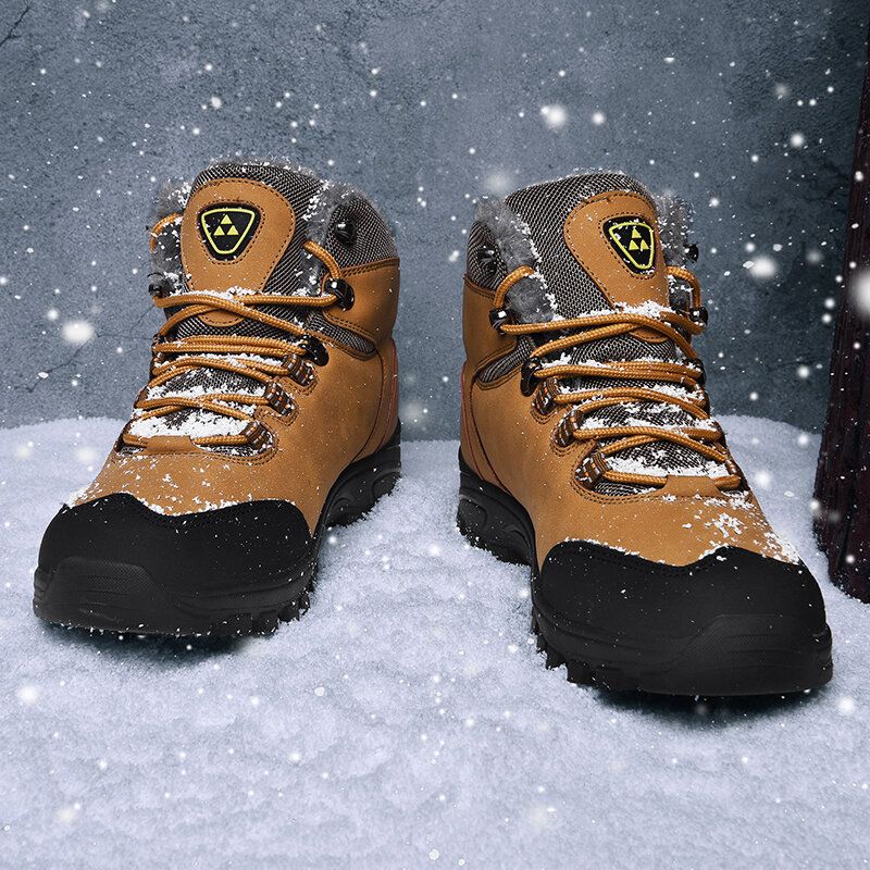 Bequeme Rutschfeste Herren-outdoor-plüsch-warme Winterwanderschuhe