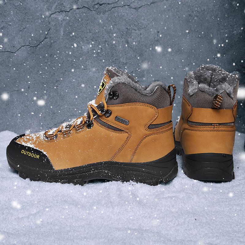 Bequeme Rutschfeste Herren-outdoor-plüsch-warme Winterwanderschuhe