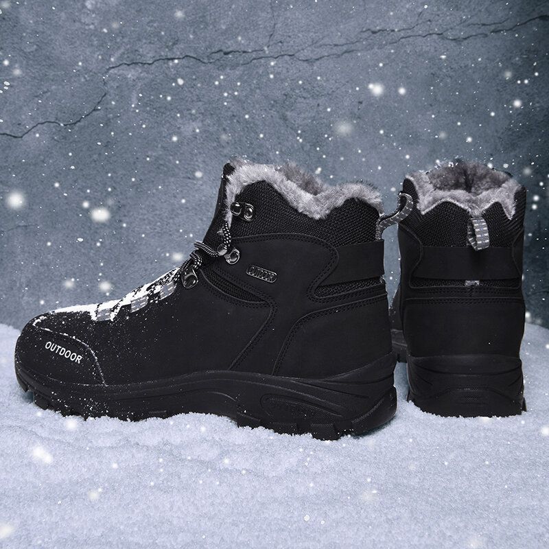 Bequeme Rutschfeste Herren-outdoor-plüsch-warme Winterwanderschuhe