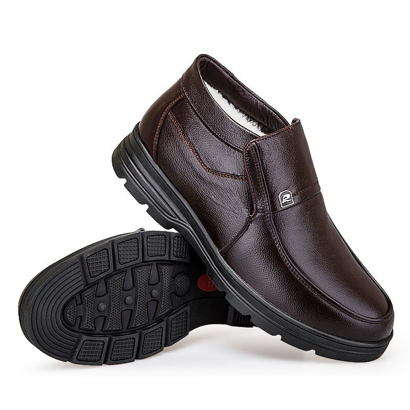 Bequeme Wasserdichte Rutschfeste Warme Weiche Business-casual-stiefeletten Für Herren