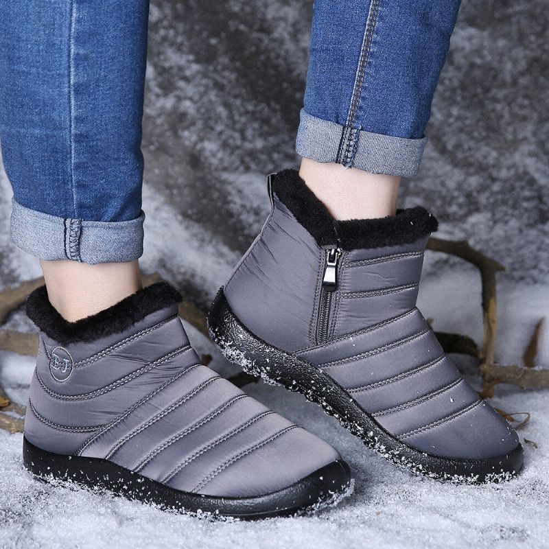 Damen-schneestiefel Wasserabweisend Mit Weicher Sohle Warm