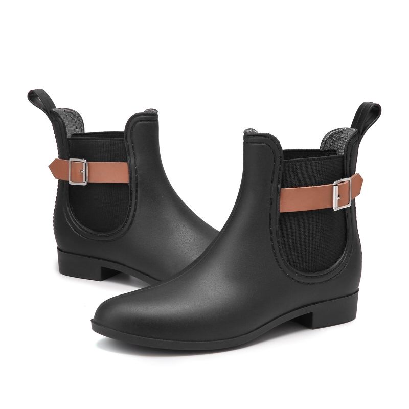 Gracosy Damen Outdoor Rainy Day Walking Rutschfeste Wasserdichte Stiefel Regenstiefel Kurze Stiefel