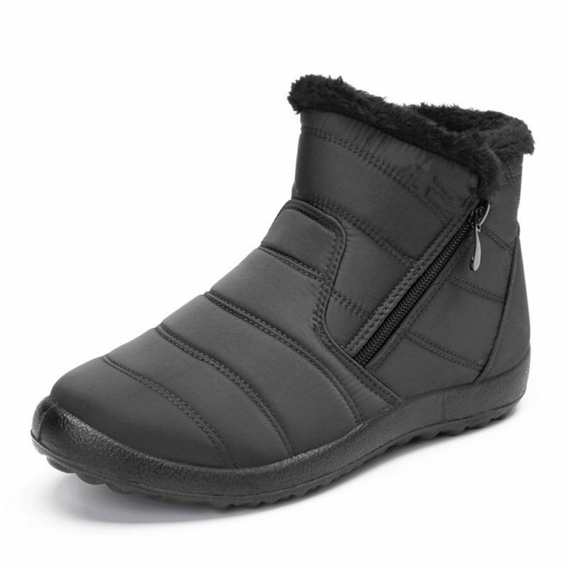 Gracosy Damen Winter Warm Walking Anti-rutsch Outdoor Schneestiefel Casual Kurzstiefel