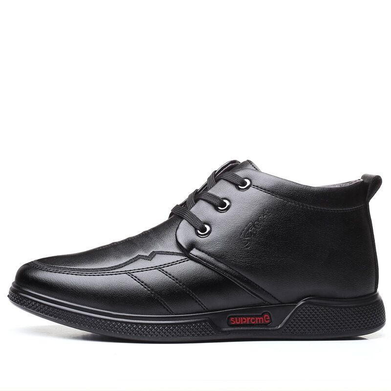 Herren Mikrofaser Leder Warm Soft Sole Business Casual Stiefeletten