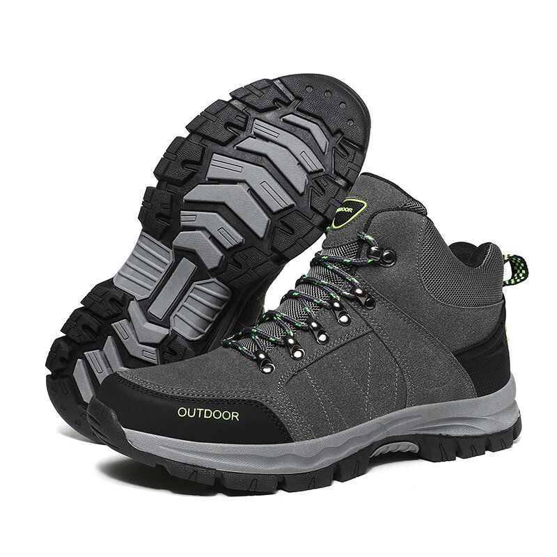 Herren-outdoor-wildleder Rutschfeste Weiche Sohle Lässige Wanderschuhe