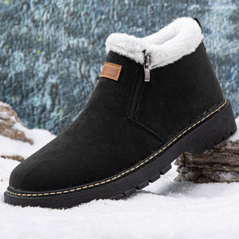 Herren-schneestiefel Mit Dickem Plüschfutter Rutschfest Weich Und Bequem