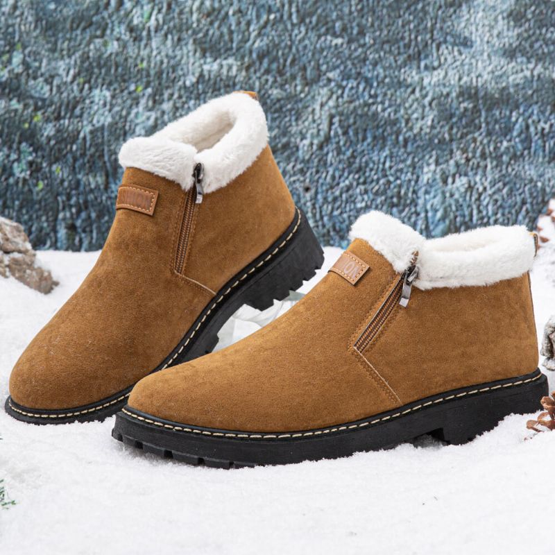 Herren-schneestiefel Mit Dickem Plüschfutter Rutschfest Weich Und Bequem