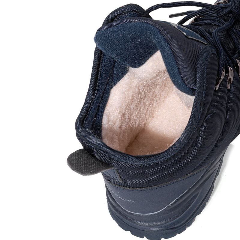 Herren-schnürschuhe Rutschfest Wasserdicht Plus Samt Verdicken Winter Warme Schneestiefel Lässige Wanderschuhe