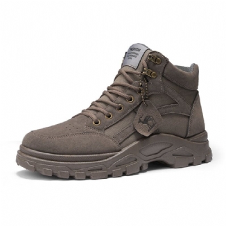 Herren Synthetik-wildleder Splicing Canvas Soft Wearable Casual Tooling Boots