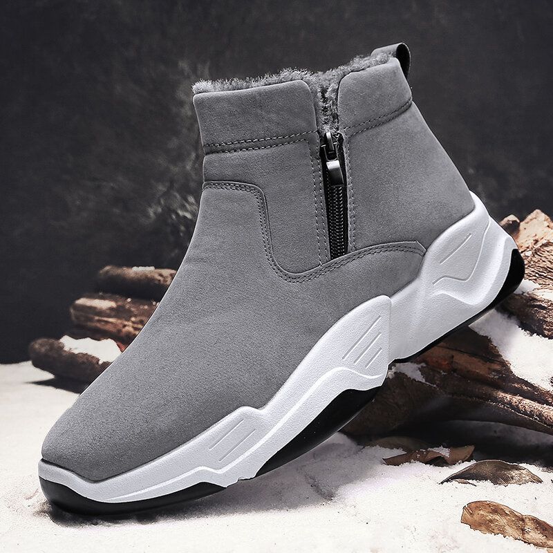 Herren Winter Warme Plüschfutter Verdicken High-top Schneestiefel Mit Seitlichem Reißverschluss