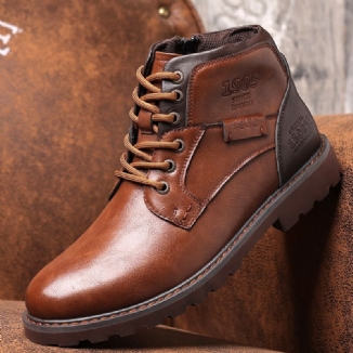 Lässige Stiefeletten Aus Weichem Leder Im Retro-cowboy-stil Für Herren