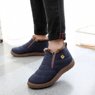 Leichte Bequeme Slip-on-high-top-plus-samt-warme Schneestiefel Für Herren Baumwollschuhe