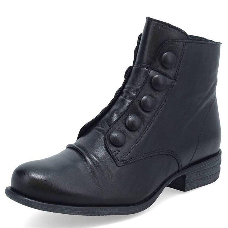 Plus Size Damen Bikerstiefel Mit Seitlichem Reißverschluss Und Niedrigem Absatz