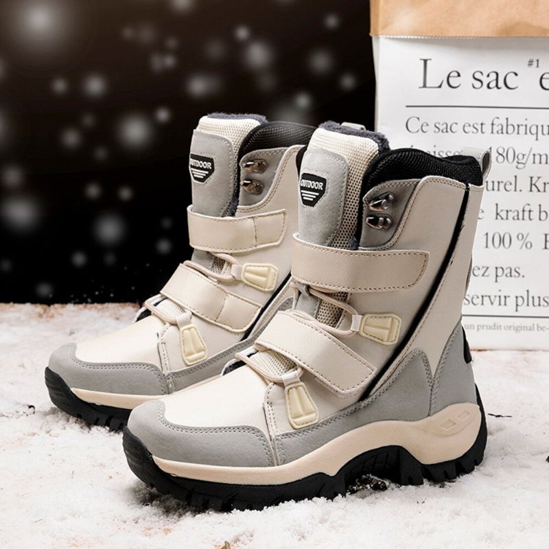 Rutschfeste Bequeme Winter-schneestiefel Für Damen Mit Klettverschluss