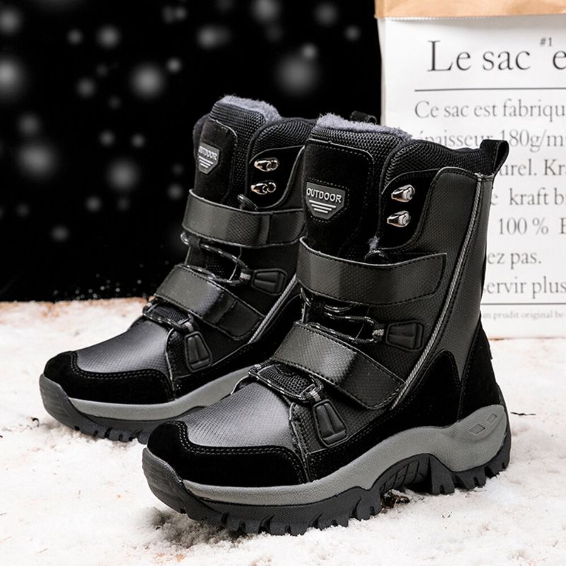 Rutschfeste Bequeme Winter-schneestiefel Für Damen Mit Klettverschluss