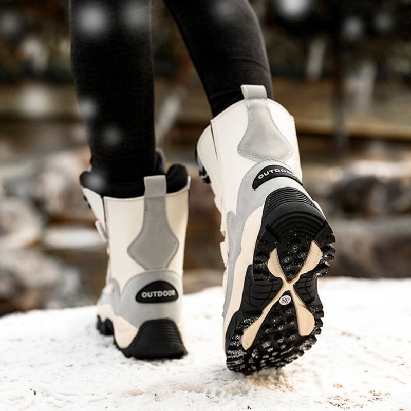 Rutschfeste Bequeme Winter-schneestiefel Für Damen Mit Klettverschluss