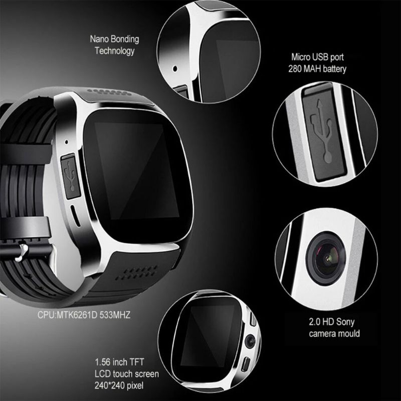 3 Farben Ips Silikon Herren Casual Sports Multifunktionale Smart Wearable Watch Digital Watch