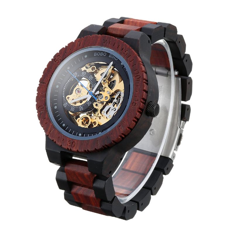 Bobo Bird R05 Männer Holz Leuchthand Armbanduhren Mechanische Uhr