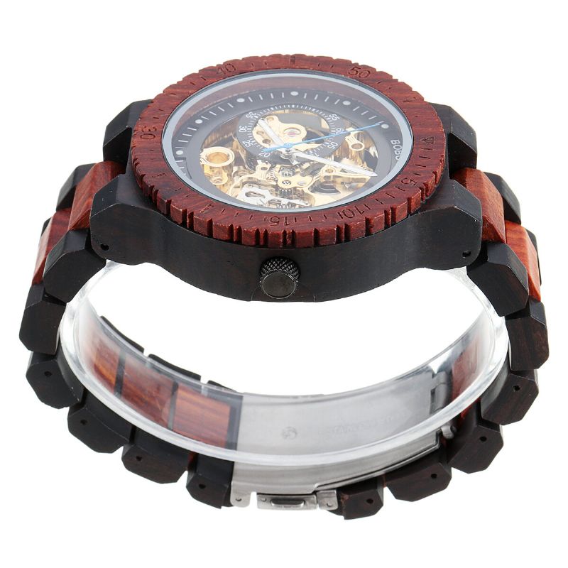 Bobo Bird R05 Männer Holz Leuchthand Armbanduhren Mechanische Uhr